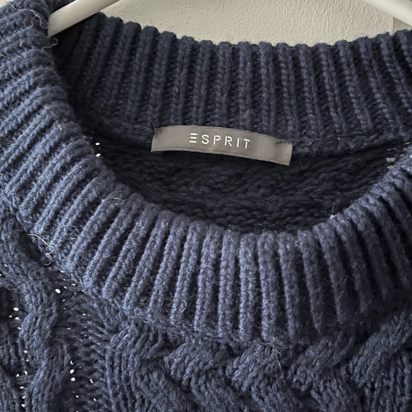 Esprit | Navy Cable Knit Sweater Dress | Size Small - Picture 2 of 7